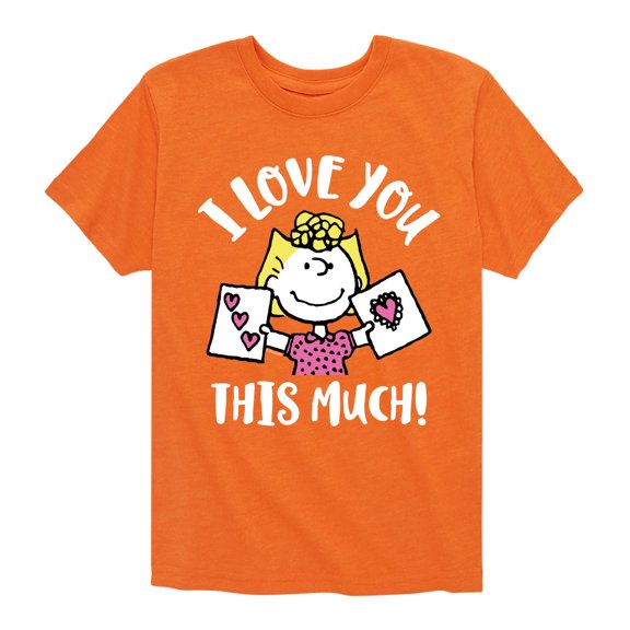 Peanuts - I Love You This Much  - Toddler And Youth Short Sleeve Graphic T-Shirt