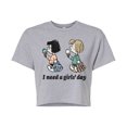 thumbnail image 1 of Peanuts - I Need A Girls Day - Juniors Cropped Cotton Blend T-Shirt, 1 of 6
