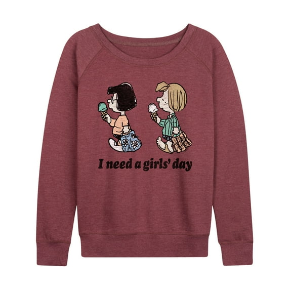 Peanuts - I Need A Girls Day - Women's Lightweight French Terry Long Sleeve Shirt
