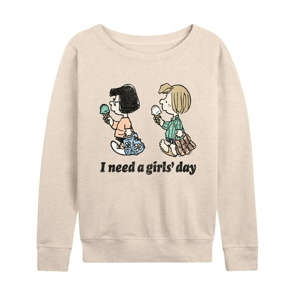 Peanuts - I Need A Girls Day - Women's Lightweight French Terry Long Sleeve Shirt