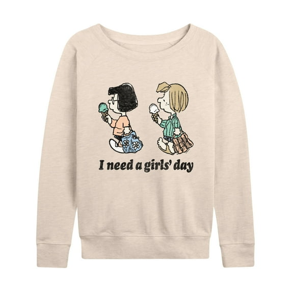 Peanuts - I Need A Girls Day - Women's Lightweight French Terry Long Sleeve Shirt