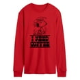 thumbnail image 1 of Peanuts - I Need Coffee Snoopy - Men's Long Sleeve Graphic T-Shirt, 1 of 4