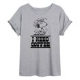thumbnail image 1 of Peanuts - Need Coffee Snoopy - Juniors Oversized Graphic T-Shirt, 1 of 5