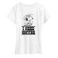 thumbnail image 1 of Peanuts - Need Coffee Snoopy - Women's Short Sleeve Graphic T-Shirt, 1 of 5