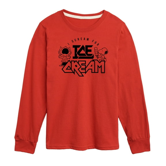 Peanuts - I Scream For Ice Cream - Toddler And Youth Long Sleeve Graphic T-Shirt