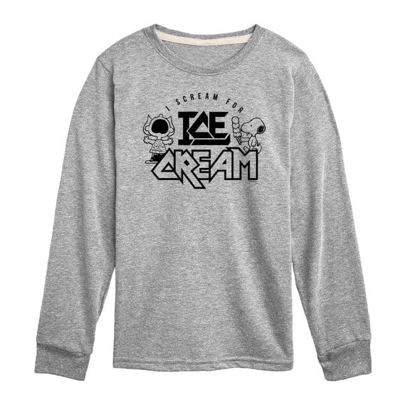Peanuts - I Scream For Ice Cream - Toddler And Youth Long Sleeve Graphic T-Shirt
