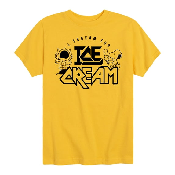 Peanuts - I Scream For Ice Cream - Toddler And Youth Short Sleeve Graphic T-Shirt