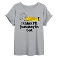 thumbnail image 1 of Peanuts - I Think I'll Stay In Bed - Women's Oversized T-Shirt, 1 of 6