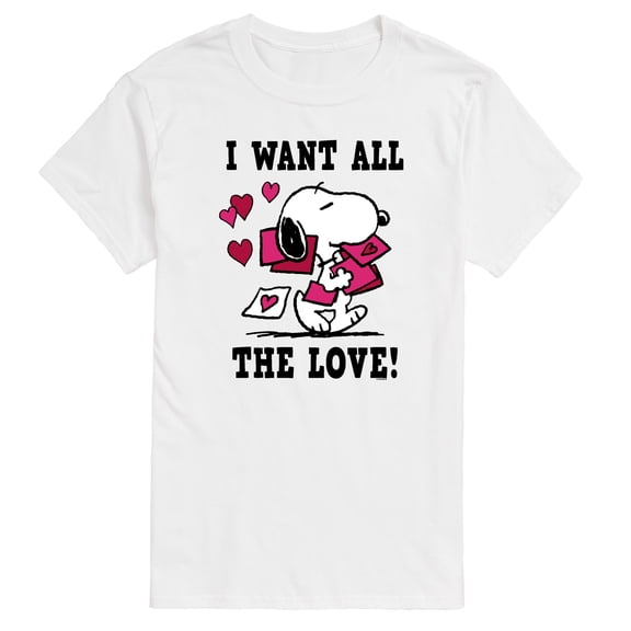 Peanuts - I Want All the Love! - Men's Short Sleeve Graphic T-Shirt