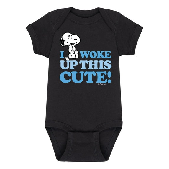 Peanuts - I Woke Up This Cute Boy - Infant Baby One Piece Onesie