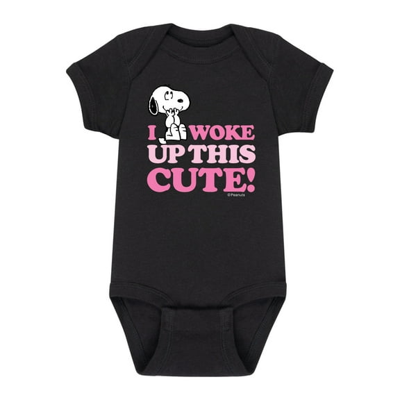 Peanuts - I Woke Up This Cute Girl - Infant Baby One Piece Onesie