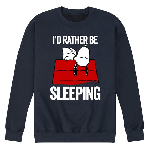 Peanuts - I'd Rather Be Sleeping - Men's Crew Fleece Sweatshirt
