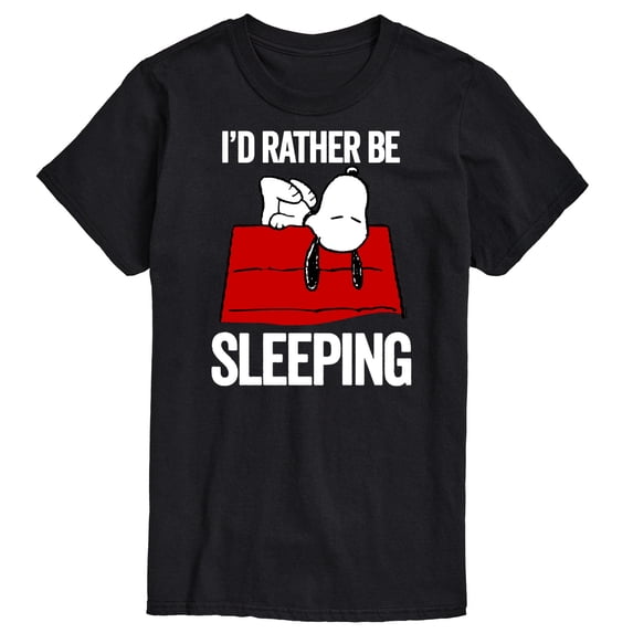 Peanuts - I'd Rather Be Sleeping - Men's Short Sleeve Graphic T-Shirt