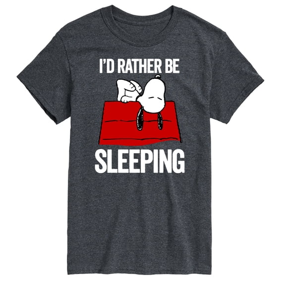 Peanuts - I'd Rather Be Sleeping - Men's Short Sleeve Graphic T-Shirt