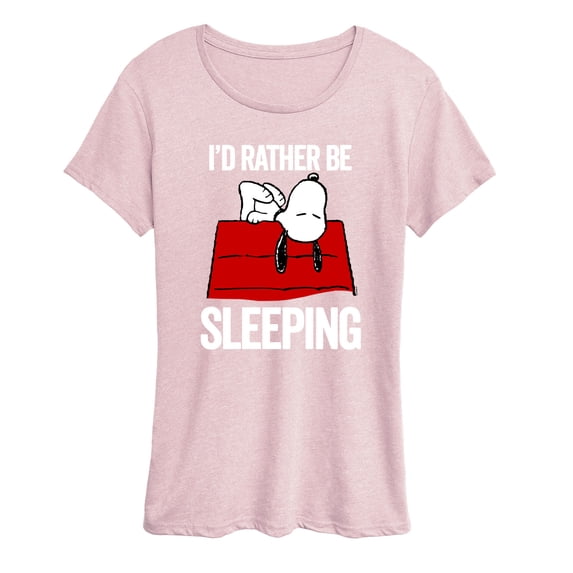 Peanuts - I'd Rather Be Sleeping - Women's Short Sleeve Graphic T-Shirt