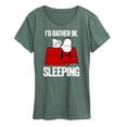 thumbnail image 1 of Peanuts - I'd Rather Be Sleeping - Women's Short Sleeve Graphic T-Shirt, 1 of 5