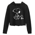 thumbnail image 1 of Peanuts - I'll Follow You - Snoopy & Woodstock - Juniors Cropped Pullover Hoodie, 1 of 5