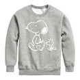 thumbnail image 1 of Peanuts - I'll Follow You - Snoopy & Woodstock - Toddler & Youth Crewneck Fleece Sweatshirt, 1 of 5