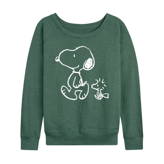 Peanuts - Snoopy Woodstock Walk - Women's Lightweight French Terry Long Sleeve Shirt