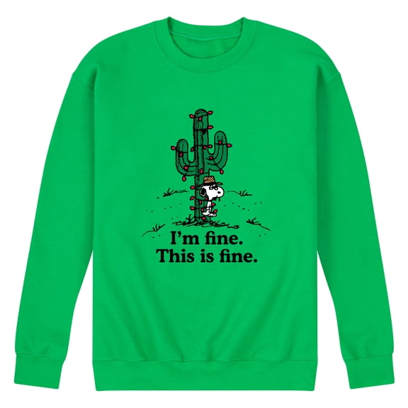 Peanuts - I'm Fine Spike - Men's Crew Fleece Sweatshirt