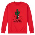 thumbnail image 1 of Peanuts - I'm Fine Spike - Men's Crew Fleece Sweatshirt, 1 of 5