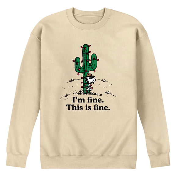 Peanuts - I'm Fine Spike - Men's Crew Fleece Sweatshirt