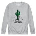 thumbnail image 1 of Peanuts - I'm Fine Spike - Men's Crew Fleece Sweatshirt, 1 of 5
