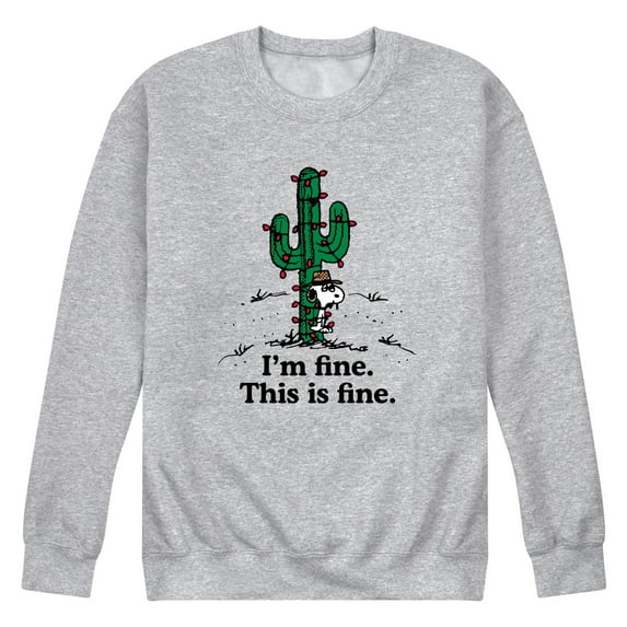 Peanuts - I'm Fine Spike - Men's Crew Fleece Sweatshirt