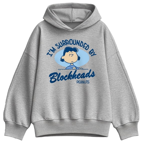 Peanuts - I'm Surrounded By Blockheads - Women's Oversized Fleece Hoodie Sweatshirt