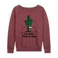 thumbnail image 1 of Peanuts - Im Fine Spike - Women's French Terry Long Sleeve Pullover, 1 of 5