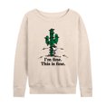 thumbnail image 1 of Peanuts - Im Fine Spike - Women's French Terry Long Sleeve Pullover, 1 of 5