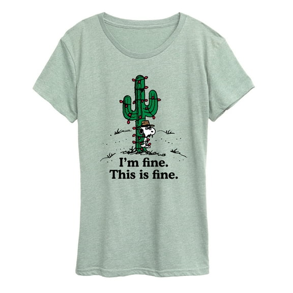 Peanuts - Im Fine Spike - Women's Short Sleeve Graphic T-Shirt