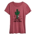 thumbnail image 1 of Peanuts - Im Fine Spike - Women's Short Sleeve Graphic T-Shirt, 1 of 5