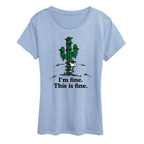 Peanuts - Im Fine Spike - Women's Short Sleeve Graphic T-Shirt