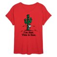 thumbnail image 1 of Peanuts - Im Fine Spike - Womens Oversized Graphic T-Shirt, 1 of 5