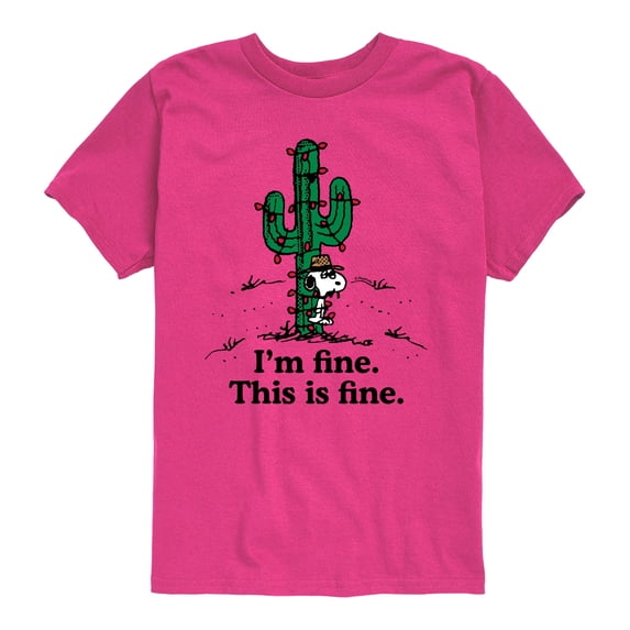 Peanuts - Im Fine Spike Short Sleeve Graphic T-Shirt