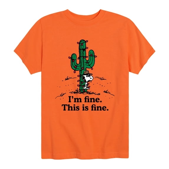 Peanuts - Im Fine Spike Short Sleeve Graphic T-Shirt