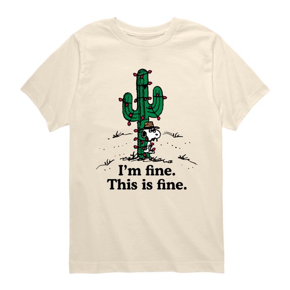 Peanuts - Im Fine Spike Short Sleeve Graphic T-Shirt