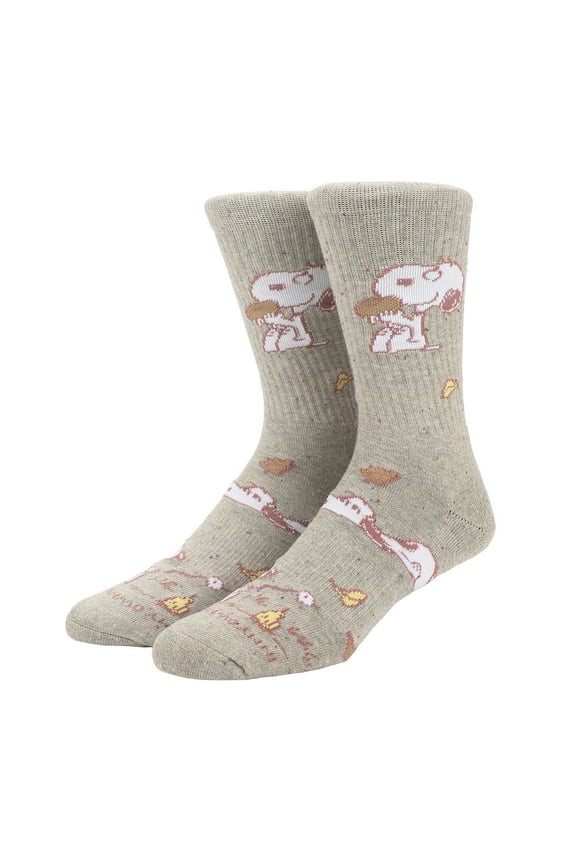 Peanuts In My Own World Mens Athletic Crew Socks