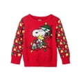 thumbnail image 1 of Peanuts Infant Boys Snoopy & Woodstock Christmas Lights Holiday Knit Sweater NB, 1 of 2