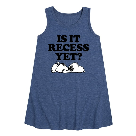 Peanuts - Is It Recess Yet - Toddler and Youth Girls A-line Dress