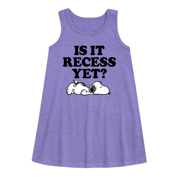 Peanuts - Is It Recess Yet - Toddler and Youth Girls A-line Dress