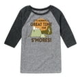 thumbnail image 1 of Peanuts -  It's Always A Great Time For Smores - Toddler And Youth Raglan Graphic T-Shirt, 1 of 6