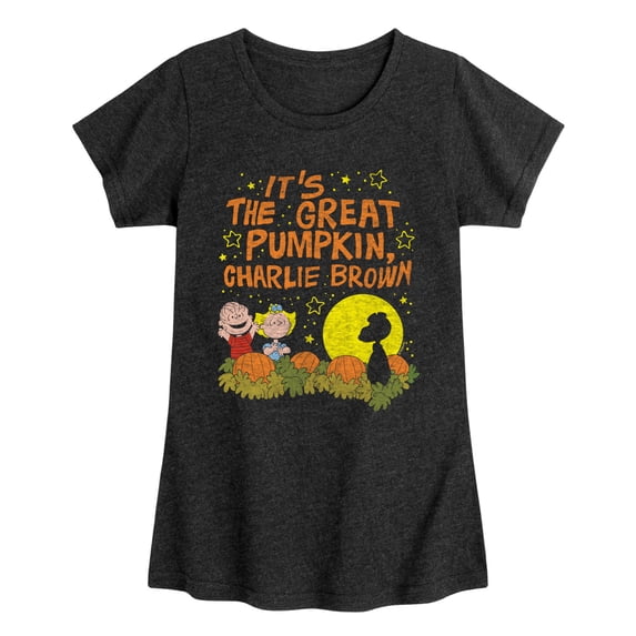 Peanuts - It's The Great Pumpkin Charlie Brown Fitted Short Sleeve Graphic T-Shirt
