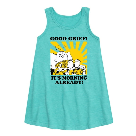 Peanuts - Its Morning Already - Toddler & Youth Girls A-line Dress
