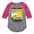 thumbnail image 1 of Peanuts - Its Morning Already - Toddler & Youth Girls Raglan Graphic T-Shirt, 1 of 6