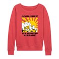 thumbnail image 1 of Peanuts - Its Morning Already - Women's Lightweight French Terry Pullover, 1 of 5