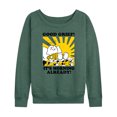 thumbnail image 1 of Peanuts - Its Morning Already - Women's Lightweight French Terry Long Sleeve Shirt, 1 of 6