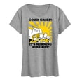 thumbnail image 1 of Peanuts - Its Morning Already - Women's Short Sleeve Graphic T-Shirt, 1 of 6