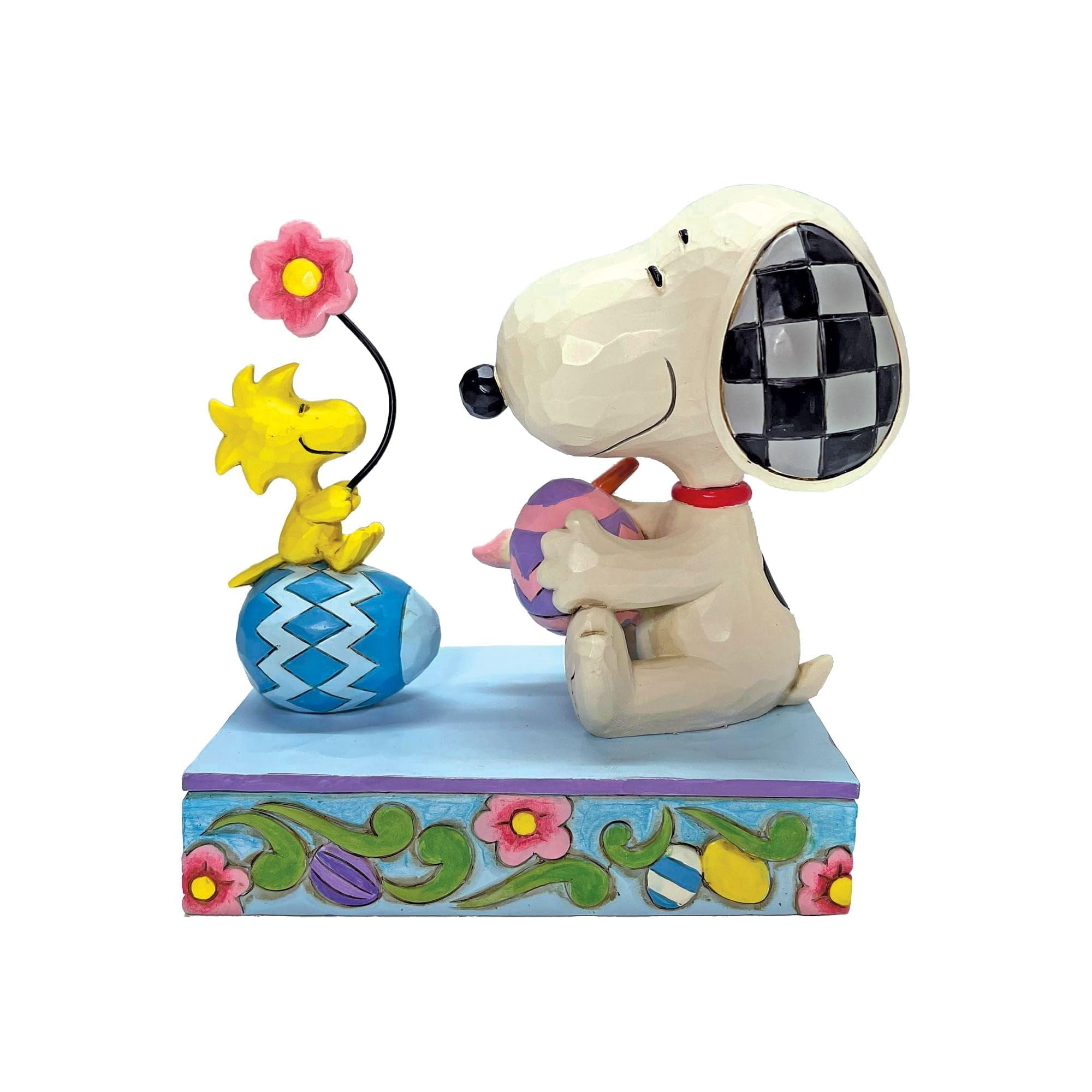 Enesco Peanuts by Jim Shore Snoopy \u0026 Woodstock Easter Eggs, Figurine, 4.25in H